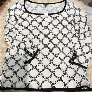 Talbots 3/4 length sleeve spring sweater Sz M NWT